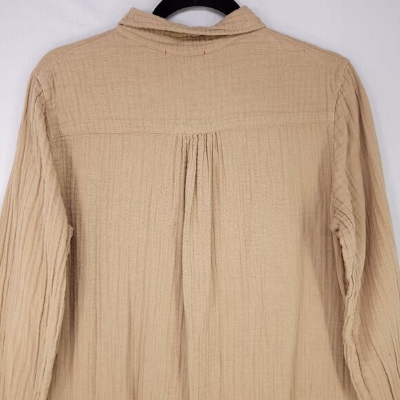 Star X Midi Shirt Dress Size Small Gauze Button Down Beachy Minimalist Boho USA - Picture 6 of 15